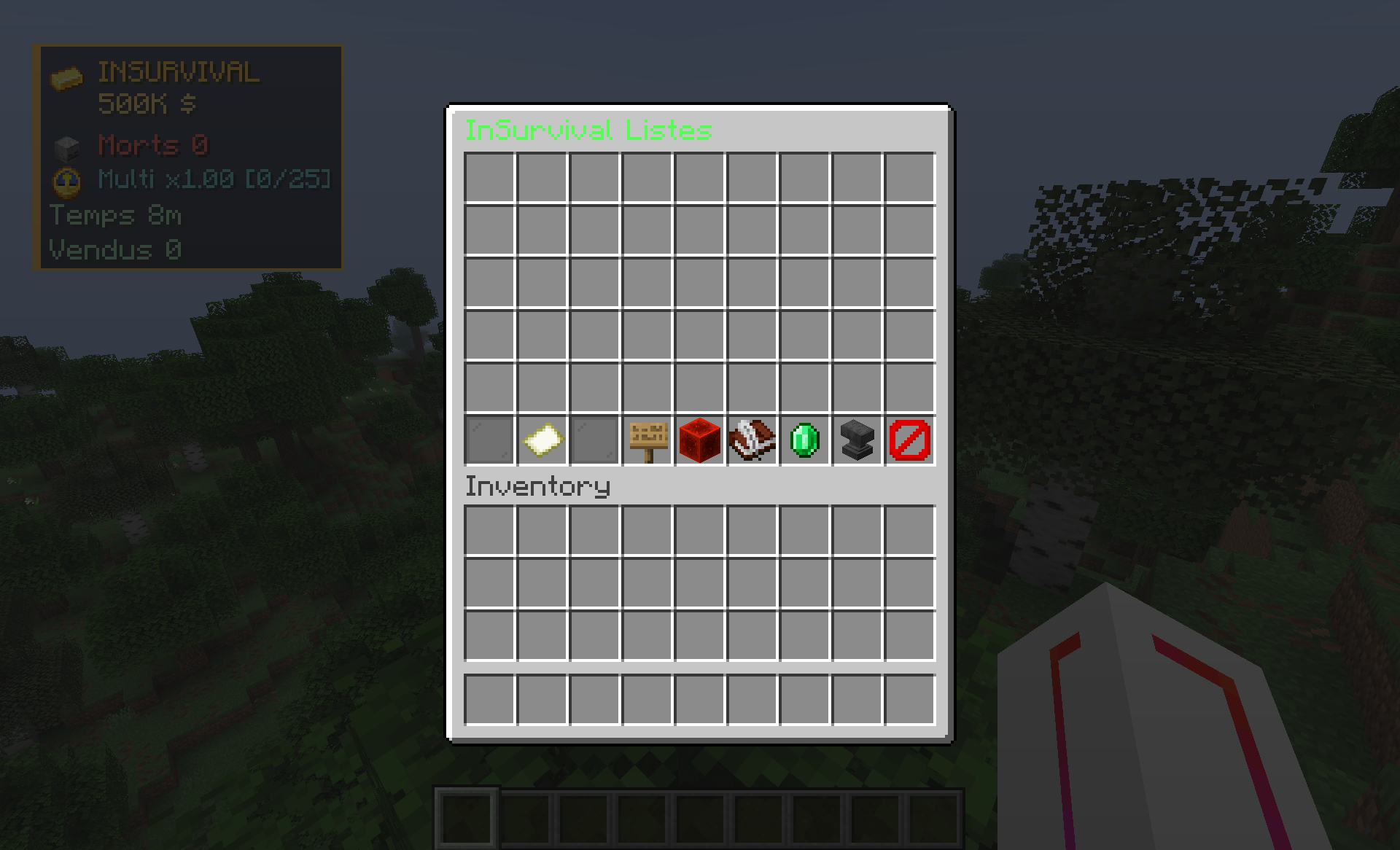Menu listes /list